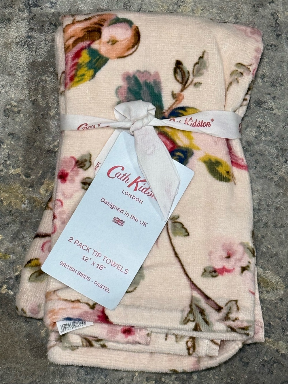 Last Set Cath Kidston British Birds Pastel 2 Piece Tip Towel Set Limited Edition